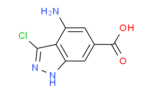 CAS No. 885521-23-3, 4-amino-3-chloro-1H-indazole-6-carboxylic acid