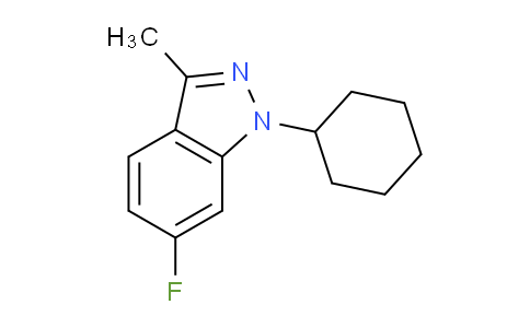 CAS No. 885272-02-6, 1-Cyclohexyl-6-fluoro-3-methyl-1H-indazole