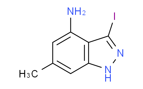 CAS No. 885521-00-6, 3-iodo-6-methyl-1H-indazol-4-amine