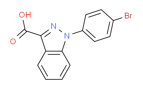 CAS No. 885275-47-8, 1-(4-Bromo-phenyl)-1H-indazole-3-carboxylic acid