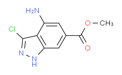 CAS No. 885521-29-9, methyl 4-amino-3-chloro-1H-indazole-6-carboxylate