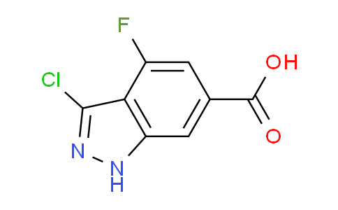CAS No. 885521-61-9, 3-chloro-4-fluoro-1H-indazole-6-carboxylic acid