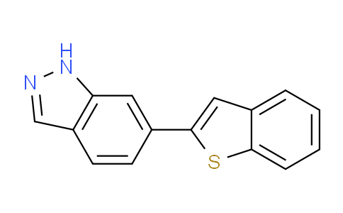 CAS No. 885272-15-1, 6-(Benzothiophen-2-yl)-1H-indazole
