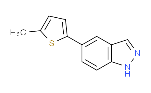 CAS No. 885272-88-8, 5-(5-Methyl-thiophen-2-yl)-1H-indazole