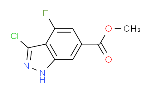 CAS No. 885521-38-0, methyl 3-chloro-4-fluoro-1H-indazole-6-carboxylate