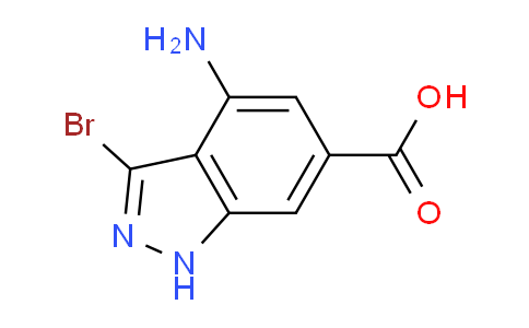 CAS No. 885521-20-0, 4-amino-3-bromo-1H-indazole-6-carboxylic acid