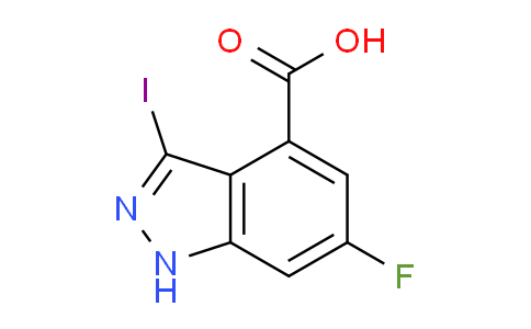 CAS No. 885522-05-4, 6-fluoro-3-iodo-1H-indazole-4-carboxylic acid