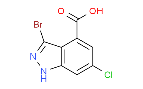 CAS No. 885522-21-4, 3-bromo-6-chloro-1H-indazole-4-carboxylic acid