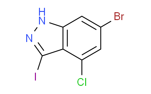 CAS No. 887568-16-3, 6-bromo-4-chloro-3-iodo-1H-indazole