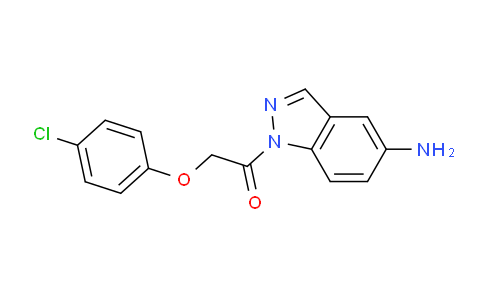 CAS No. 23856-27-1, 1-(5-amino-1H-indazol-1-yl)-2-(4-chlorophenoxy)ethan-1-one