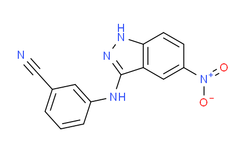 CAS No. 574729-31-0, 3-((5-nitro-1H-indazol-3-yl)amino)benzonitrile