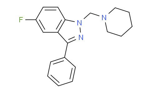 CAS No. 57614-64-9, 5-fluoro-3-phenyl-1-(piperidin-1-ylmethyl)-1H-indazole
