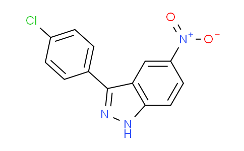 CAS No. 1346808-74-9, 3-(4-chlorophenyl)-5-nitro-1H-indazole