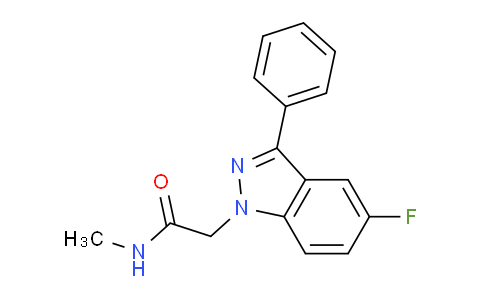 CAS No. 93201-42-4, 2-(5-fluoro-3-phenyl-1H-indazol-1-yl)-N-methylacetamide