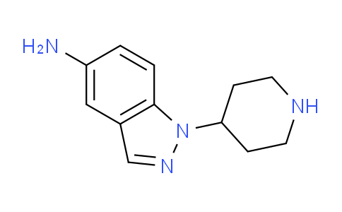 CAS No. 1299489-01-2, 1-(piperidin-4-yl)-1H-indazol-5-amine