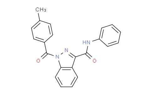 CAS No. 1325681-85-3, 1-(4-methylbenzoyl)-N-phenyl-1H-indazole-3-carboxamide
