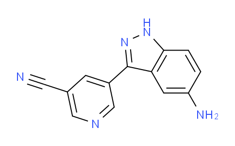 CAS No. 1356088-12-4, 5-(5-amino-1H-indazol-3-yl)nicotinonitrile