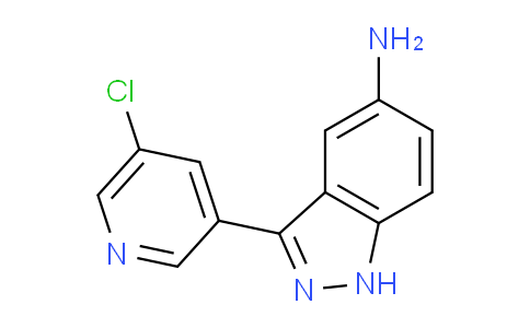 CAS No. 1356088-15-7, 3-(5-chloropyridin-3-yl)-1H-indazol-5-amine