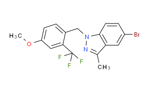 CAS No. 1351564-99-2, 5-bromo-1-(4-methoxy-2-(trifluoromethyl)benzyl)-3-methyl-1H-indazole
