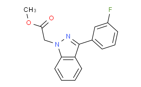 CAS No. 1585213-85-9, methyl 2-(3-(3-fluorophenyl)-1H-indazol-1-yl)acetate