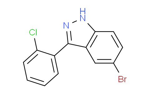 CAS No. 163434-09-1, 5-bromo-3-(2-chlorophenyl)-1H-indazole