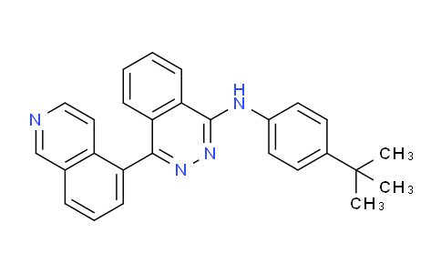 DY762952 | 878288-55-2 | N-(4-(tert-Butyl)phenyl)-4-(isoquinolin-5-yl)phthalazin-1-amine