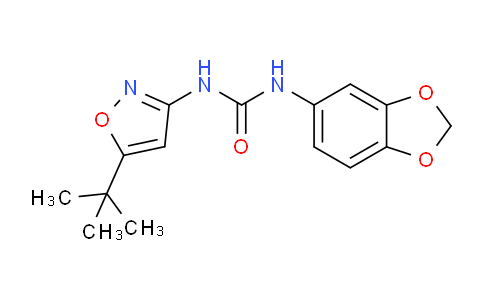 CAS No. 852671-26-2, 1-(Benzo[d][1,3]dioxol-5-yl)-3-(5-(tert-butyl)isoxazol-3-yl)urea