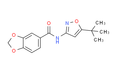CAS No. 919458-14-3, N-(5-(tert-Butyl)isoxazol-3-yl)benzo[d][1,3]dioxole-5-carboxamide