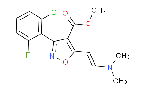 CAS No. 338417-50-8, Methyl 3-(2-chloro-6-fluorophenyl)-5-(2-(dimethylamino)vinyl)isoxazole-4-carboxylate