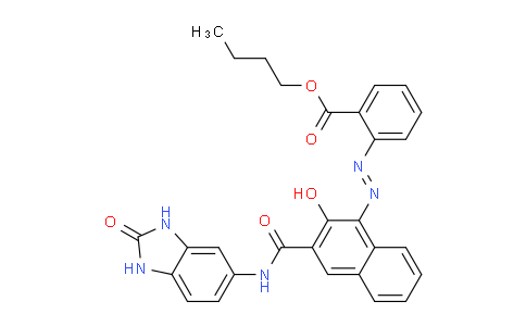 CAS No. 31778-10-6, butyl (E)-2-((2-hydroxy-3-((2-oxo-2,3-dihydro-1H-benzo[d]imidazol-5-yl)carbamoyl)naphthalen-1-yl)diazenyl)benzoate