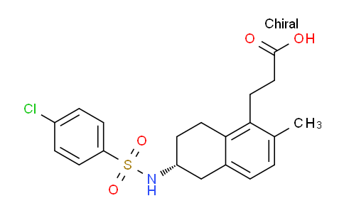 CAS No. 165538-40-9, (R)-3-(6-((4-chlorophenyl)sulfonamido)-2-methyl-5,6,7,8-tetrahydronaphthalen-1-yl)propanoic acid