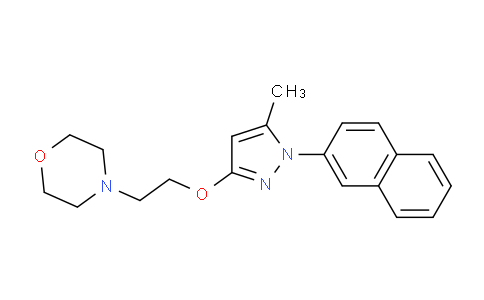 CAS No. 878141-96-9, 4-(2-((5-Methyl-1-(naphthalen-2-yl)-1H-pyrazol-3-yl)oxy)ethyl)morpholine