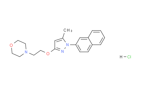 CAS No. 1265917-14-3, 4-(2-((5-methyl-1-(naphthalen-2-yl)-1H-pyrazol-3-yl)oxy)ethyl)morpholine hydrochloride