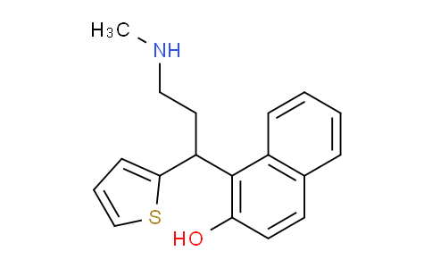 CAS No. 1346599-09-4, 1-(3-(Methylamino)-1-(thiophen-2-yl)propyl)naphthalen-2-ol