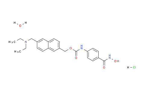 MC763197 | 732302-99-7 | (6-((diethylamino)methyl)naphthalen-2-yl)methyl (4-(hydroxycarbamoyl)phenyl)carbamate hydrochloride hydrate