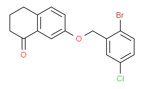 CAS No. 1378388-19-2, 7-((2-bromo-5-chlorobenzyl)oxy)-3,4-dihydronaphthalen-1(2H)-one