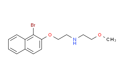 CAS No. 435288-40-7, 2-((1-Bromonaphthalen-2-yl)oxy)-N-(2-methoxyethyl)ethanamine