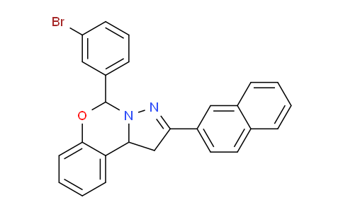 CAS No. 303060-00-6, 5-(3-Bromophenyl)-2-(naphthalen-2-yl)-5,10b-dihydro-1H-benzo[e]pyrazolo[1,5-c][1,3]oxazine