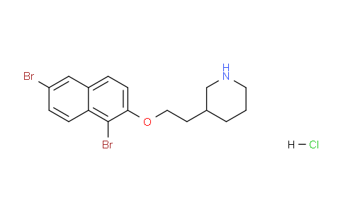 CAS No. 1219982-74-7, 3-(2-((1,6-Dibromonaphthalen-2-yl)oxy)ethyl)piperidine hydrochloride