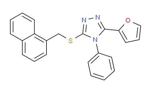 CAS No. 5926-55-6, 3-(Furan-2-yl)-5-((naphthalen-1-ylmethyl)thio)-4-phenyl-4H-1,2,4-triazole