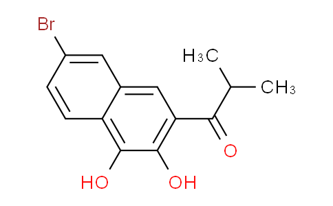 CAS No. 61983-31-1, 1-(7-Bromo-3,4-dihydroxynaphthalen-2-yl)-2-methylpropan-1-one