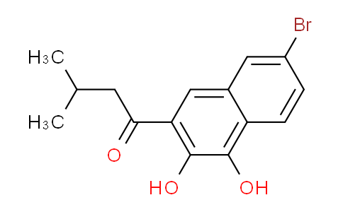 CAS No. 61983-33-3, 1-(7-Bromo-3,4-dihydroxynaphthalen-2-yl)-3-methylbutan-1-one