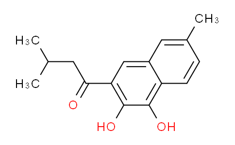 CAS No. 61983-42-4, 1-(3,4-Dihydroxy-7-methylnaphthalen-2-yl)-3-methylbutan-1-one