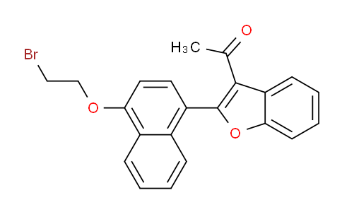 CAS No. 61639-36-9, 1-(2-(4-(2-Bromoethoxy)naphthalen-1-yl)benzofuran-3-yl)ethanone