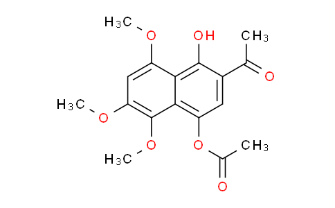 CAS No. 83571-19-1, 3-Acetyl-4-hydroxy-5,7,8-trimethoxynaphthalen-1-yl acetate