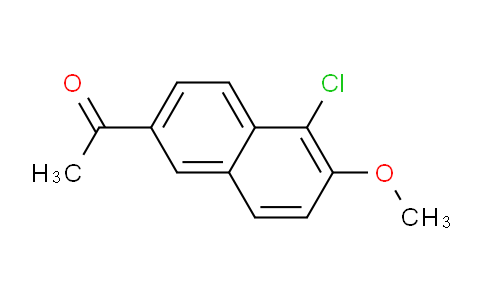 CAS No. 13101-93-4, 1-(5-Chloro-6-methoxynaphthalen-2-yl)ethanone