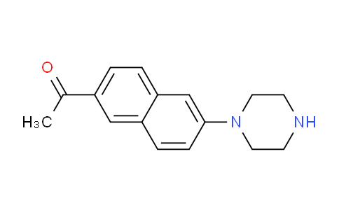 CAS No. 211109-12-5, 1-(6-(Piperazin-1-yl)naphthalen-2-yl)ethanone