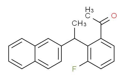 CAS No. 2023-68-9, 1-(3-Fluoro-2-(1-(naphthalen-2-yl)ethyl)phenyl)ethanone