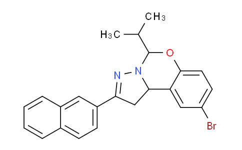 CAS No. 303059-86-1, 9-Bromo-5-isopropyl-2-(naphthalen-2-yl)-5,10b-dihydro-1H-benzo[e]pyrazolo[1,5-c][1,3]oxazine