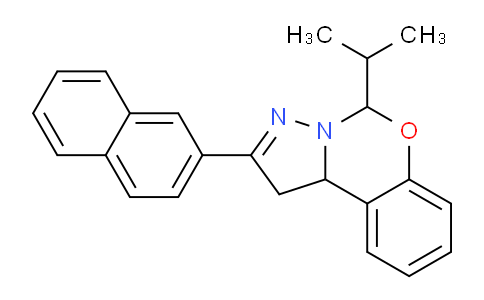 CAS No. 303060-53-9, 5-Isopropyl-2-(naphthalen-2-yl)-5,10b-dihydro-1H-benzo[e]pyrazolo[1,5-c][1,3]oxazine